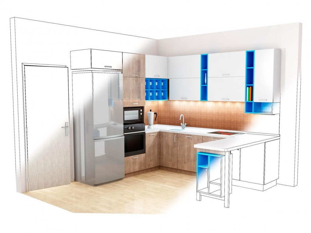 Kostenlose 3D-Visualisierung einer Küche nach Maß